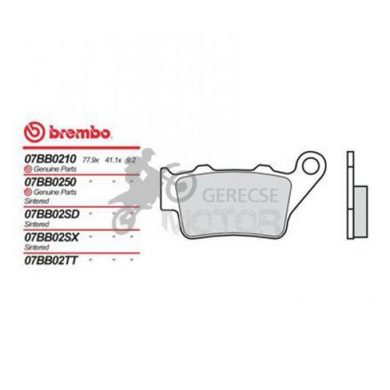 Fékbetét Brembo BRM 07BB02 SX