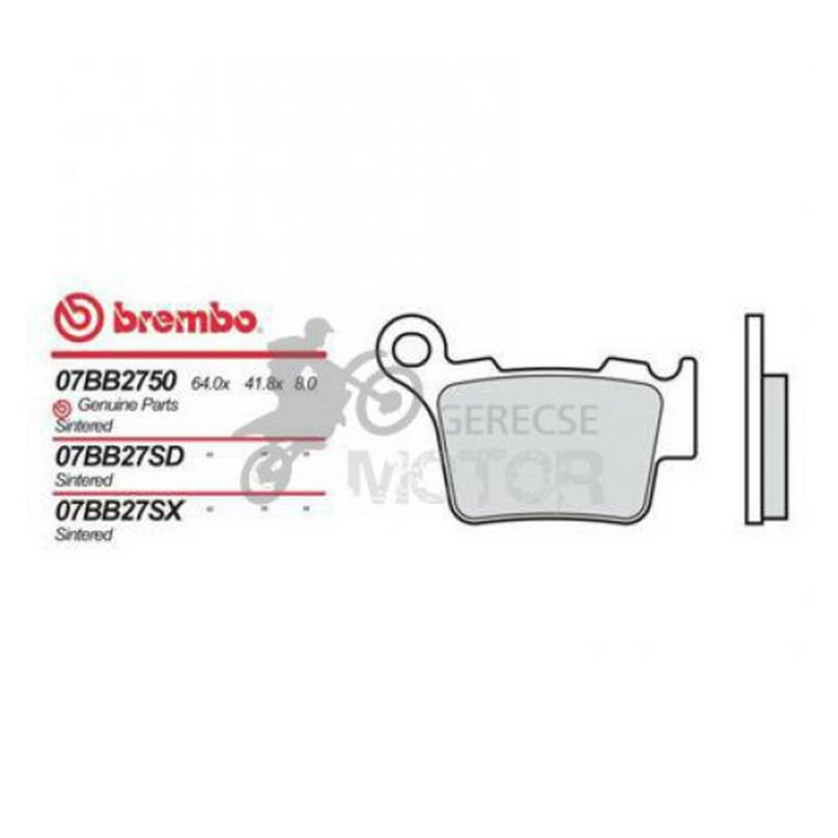 Fékbetét Brembo BRM 07BB27 TT