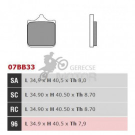 Fékbetét Brembo BRM 07BB3396