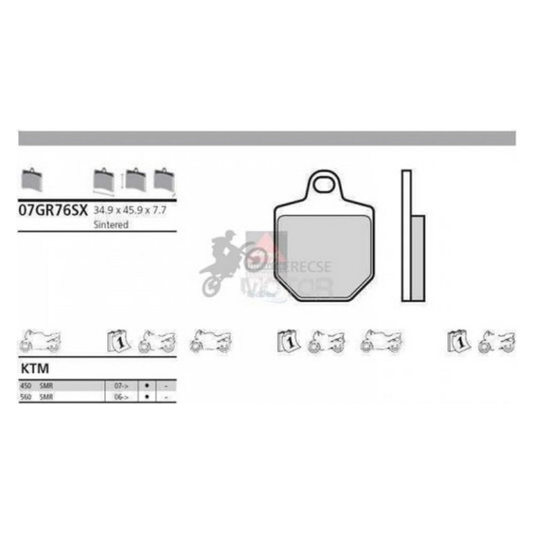 Fékbetét Brembo BRM 07GR76 RC