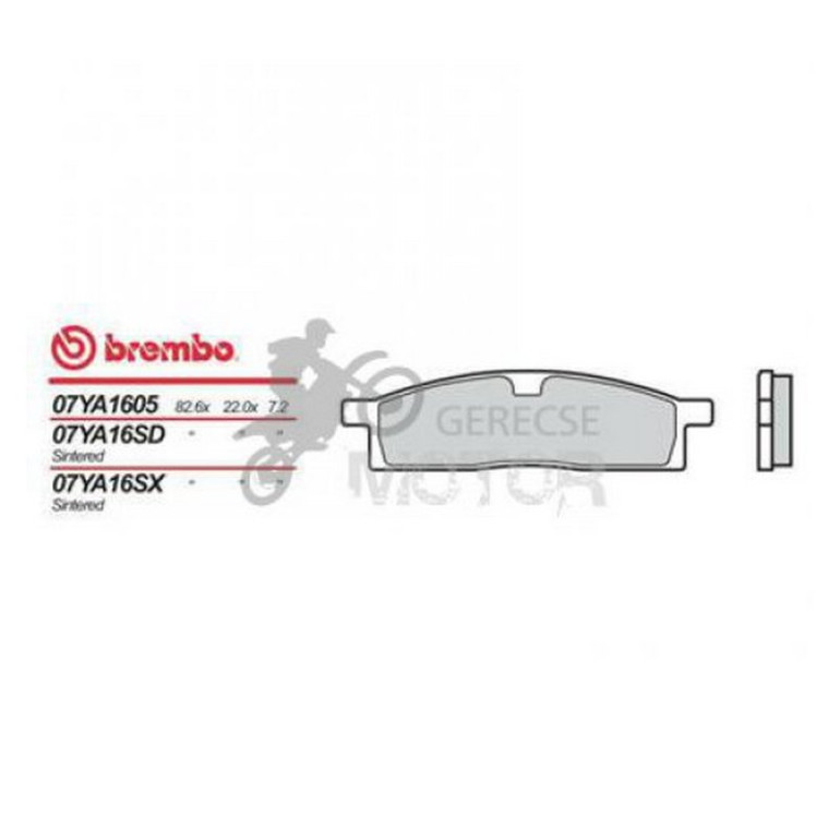 Fékbetét Brembo BRM 07YA1605