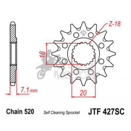 Lánckerék első könnyített JTF427