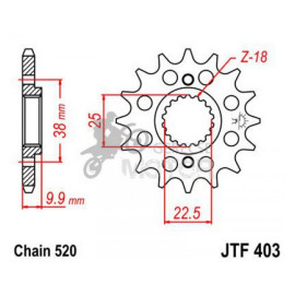 Lánckerék első JTF403