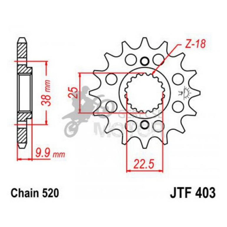 Lánckerék első JTF403