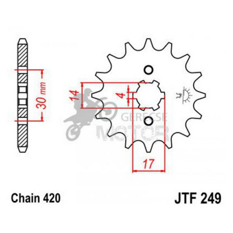 Lánckerék első JTF249