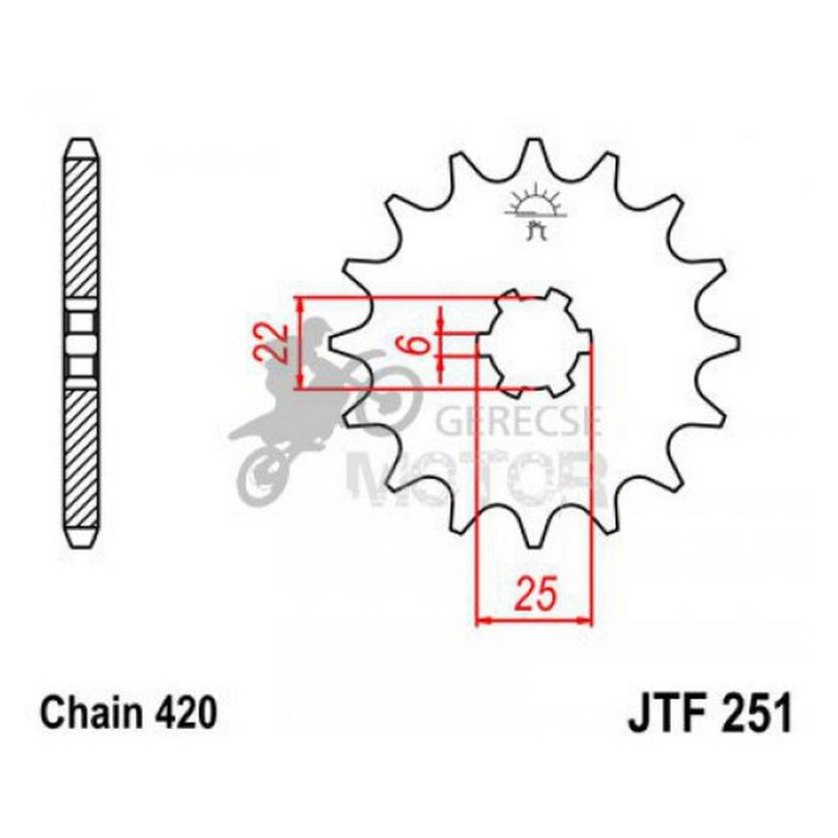 Lánckerék első JTF251