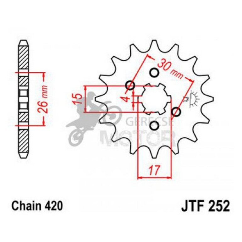 Lánckerék első JTF252