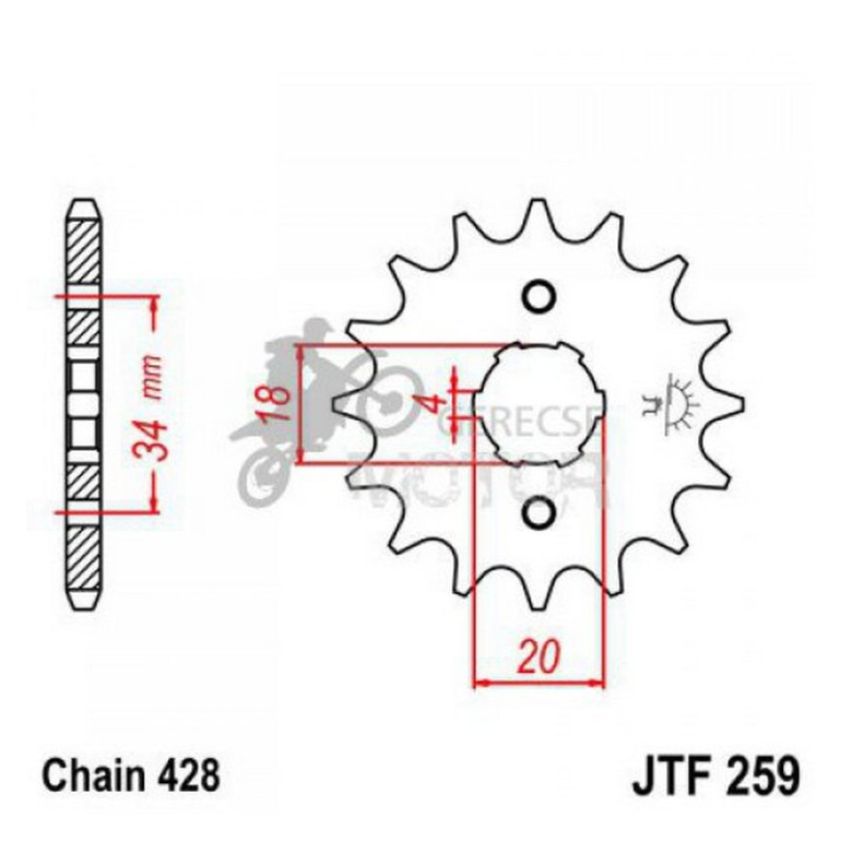 Lánckerék első JTF259