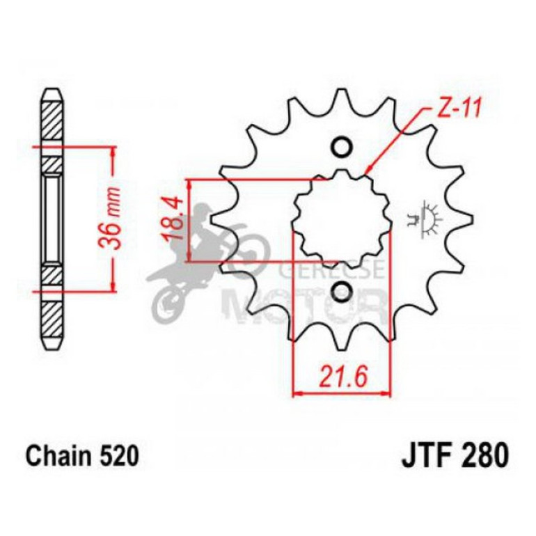 Lánckerék első JTF280