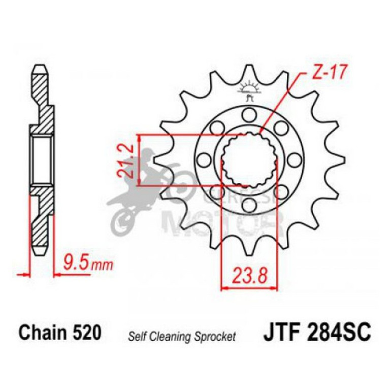 Lánckerék első könnyített JTF284