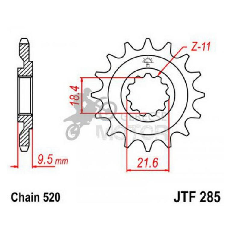 Lánckerék első JTF285