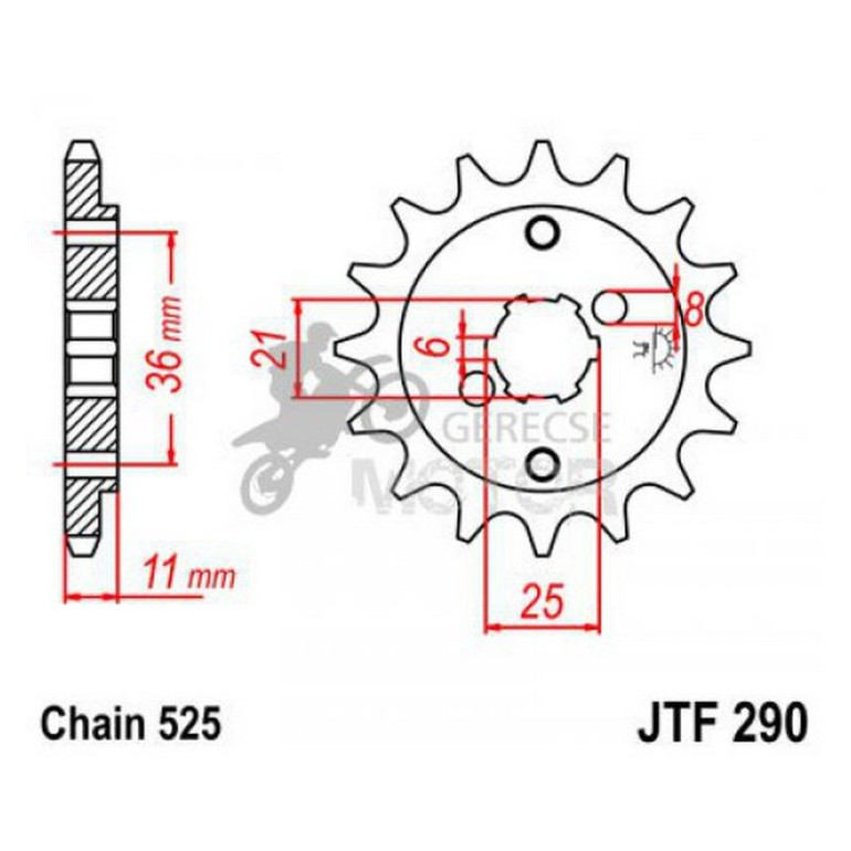 Lánckerék első JTF290