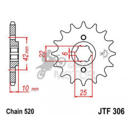 Lánckerék első JTF306