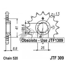 Lánckerék első JTF309