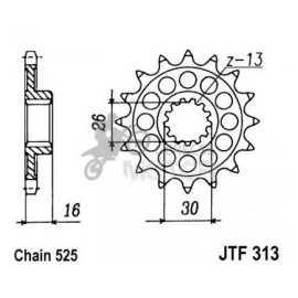 Lánckerék első JTF313