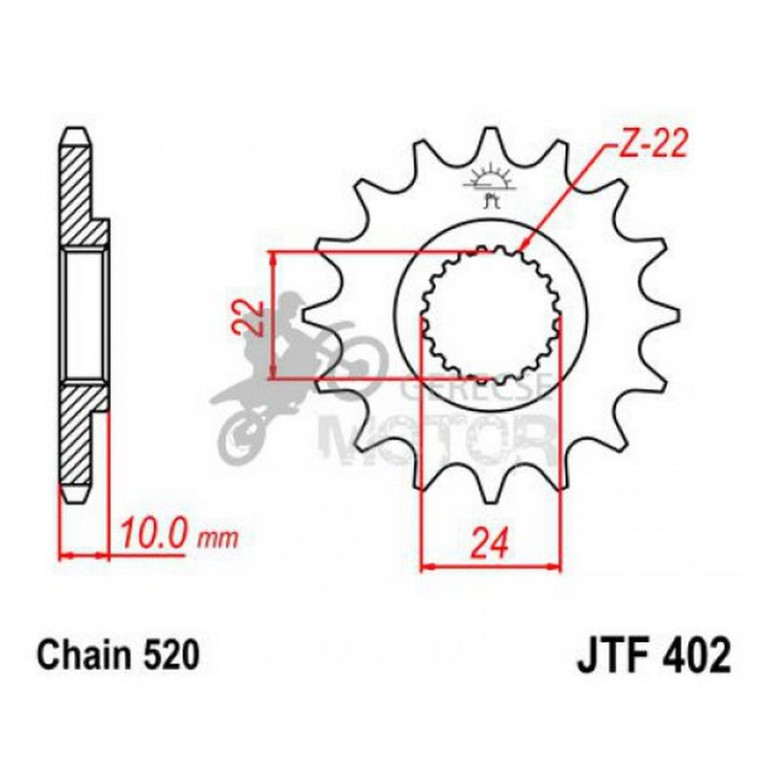 Lánckerék első JTF402