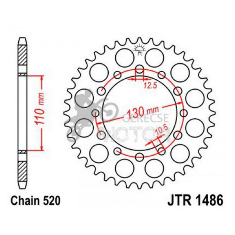 Hátsó lánckerék JTR1486