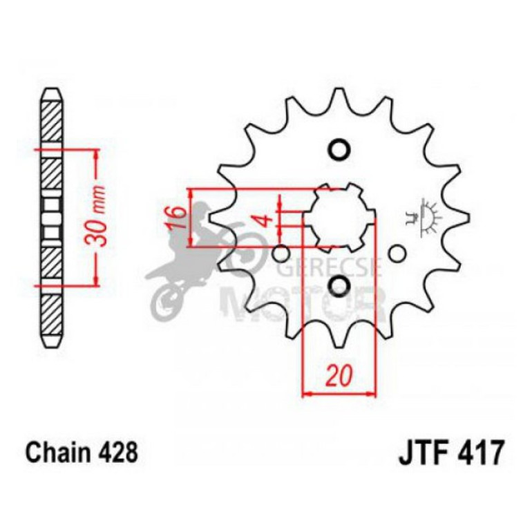 Lánckerék első JTF417