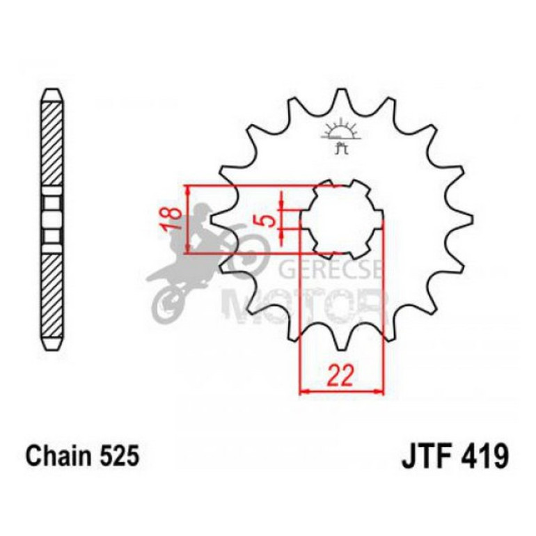 Lánckerék első JTF419