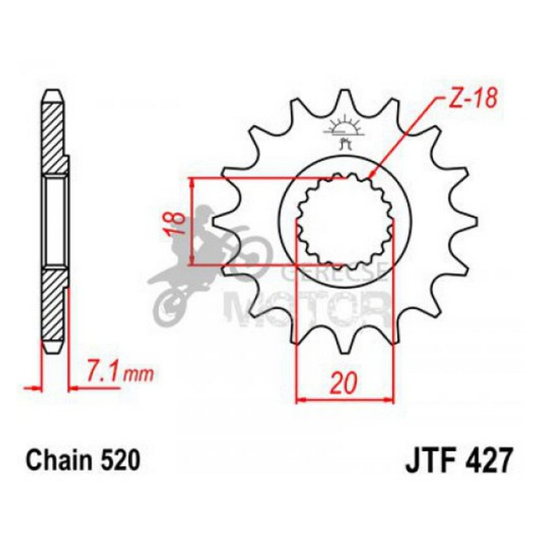 Lánckerék első JTF427