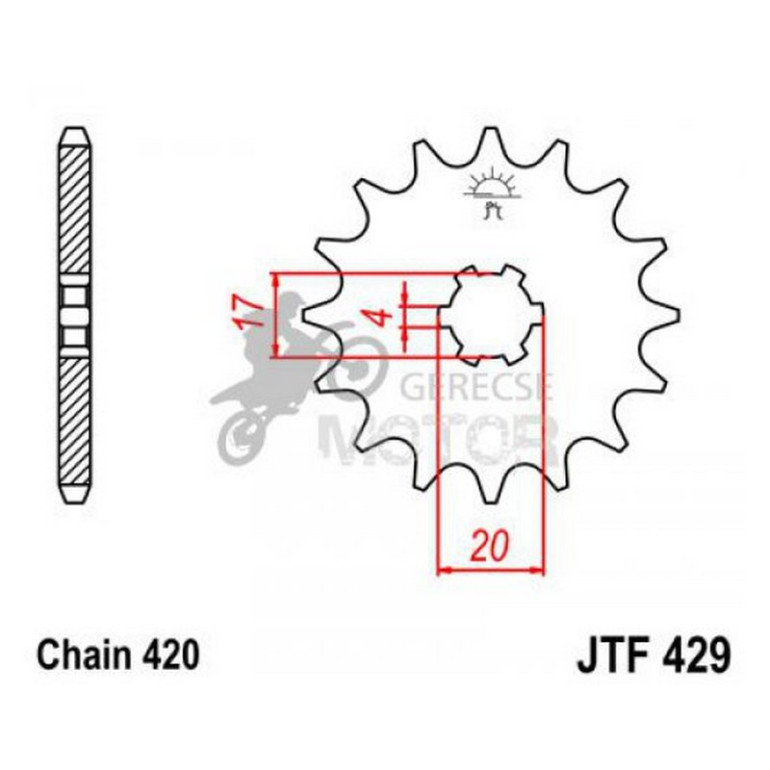Lánckerék első JTF429