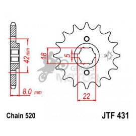 Lánckerék első JTF431