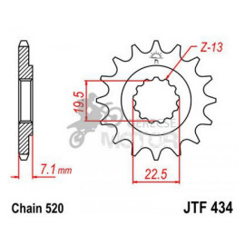 Lánckerék első JTF434