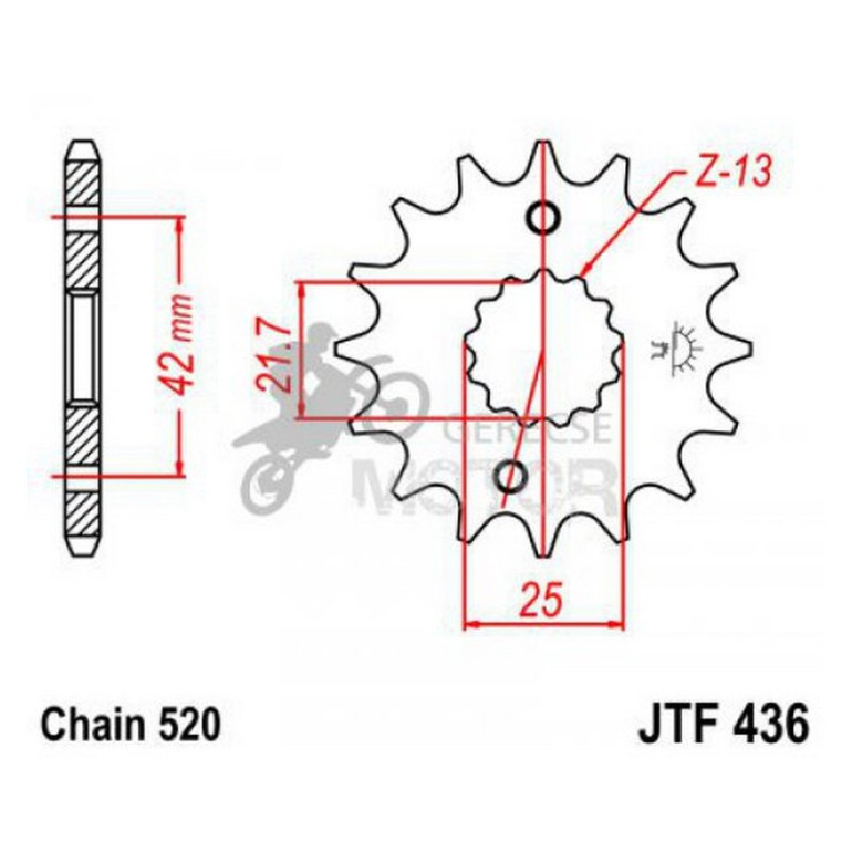 Lánckerék első JTF436
