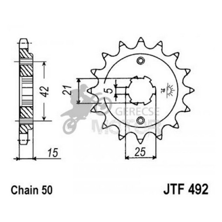 Lánckerék első JTF492