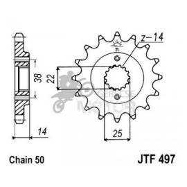 Lánckerék első JTF497.15