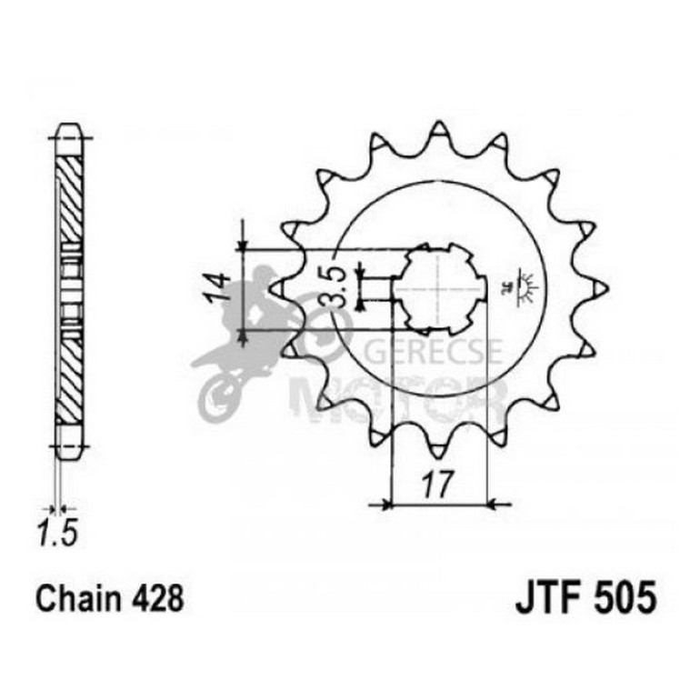 Lánckerék első JTF505