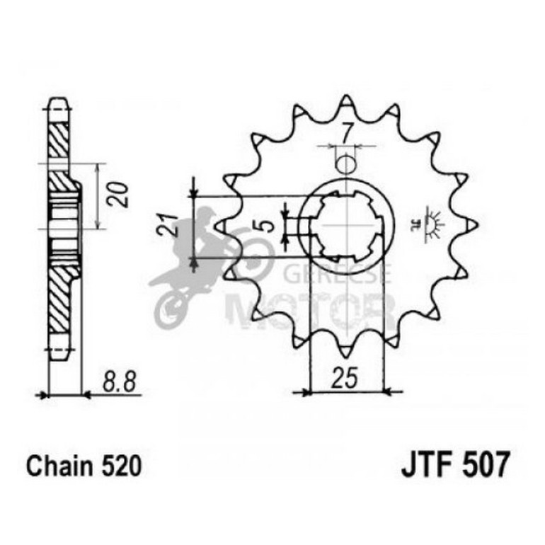 Lánckerék első JTF507