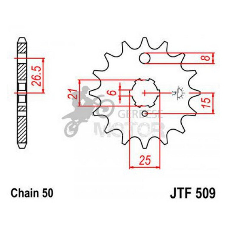 Lánckerék első JTF509.15