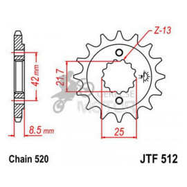 Lánckerék első JTF512