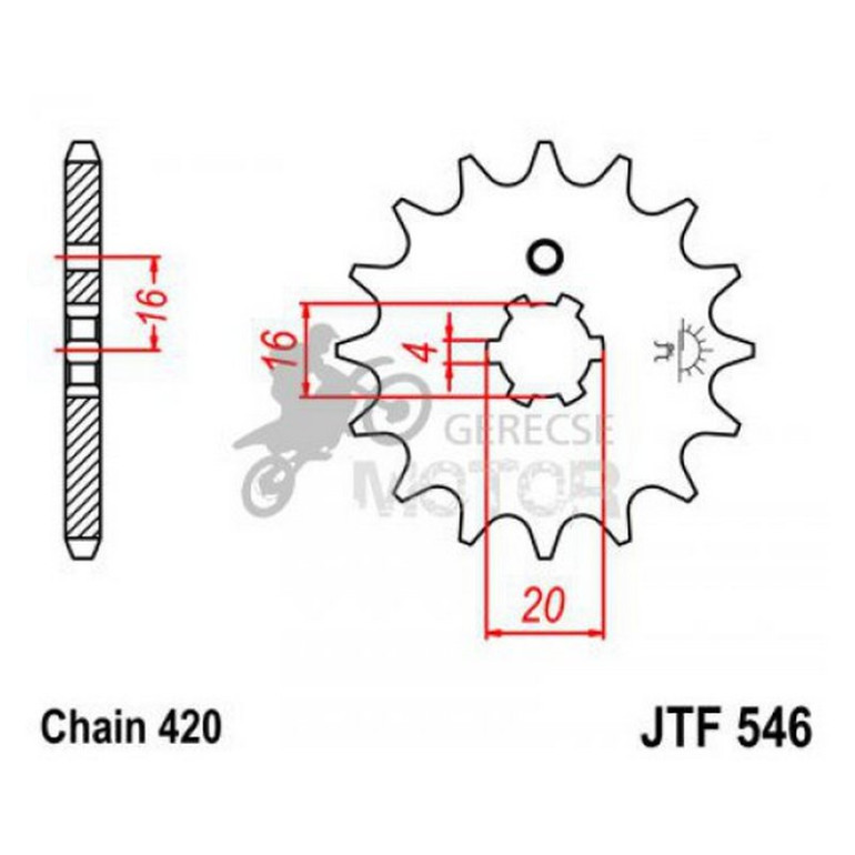 Lánckerék első JTF546
