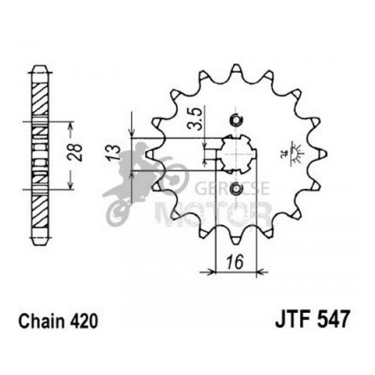 Lánckerék első JTF547
