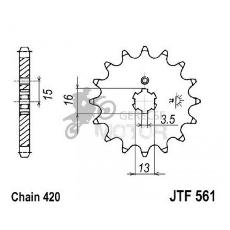 Lánckerék első JTF561