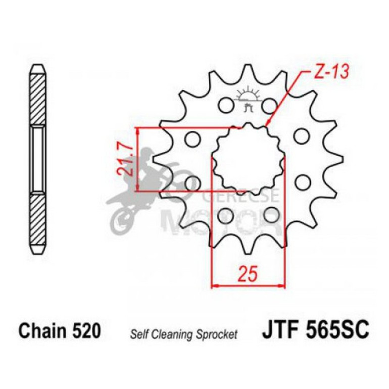 Lánckerék első könnyített JTF565