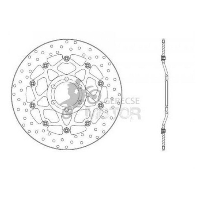 Első féktárcsa Brembo BRM78B40813