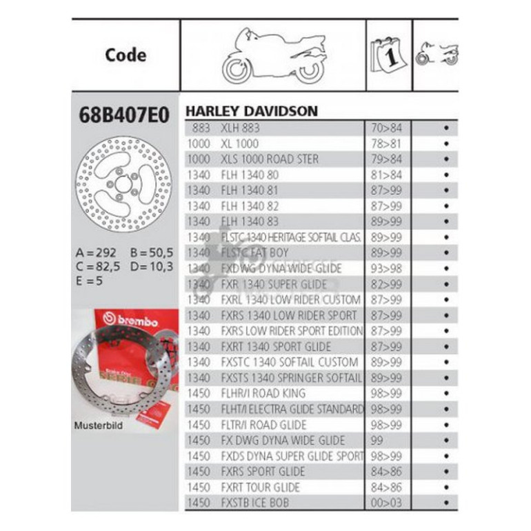 Hátsó féktárcsa Brembo 68B407E0