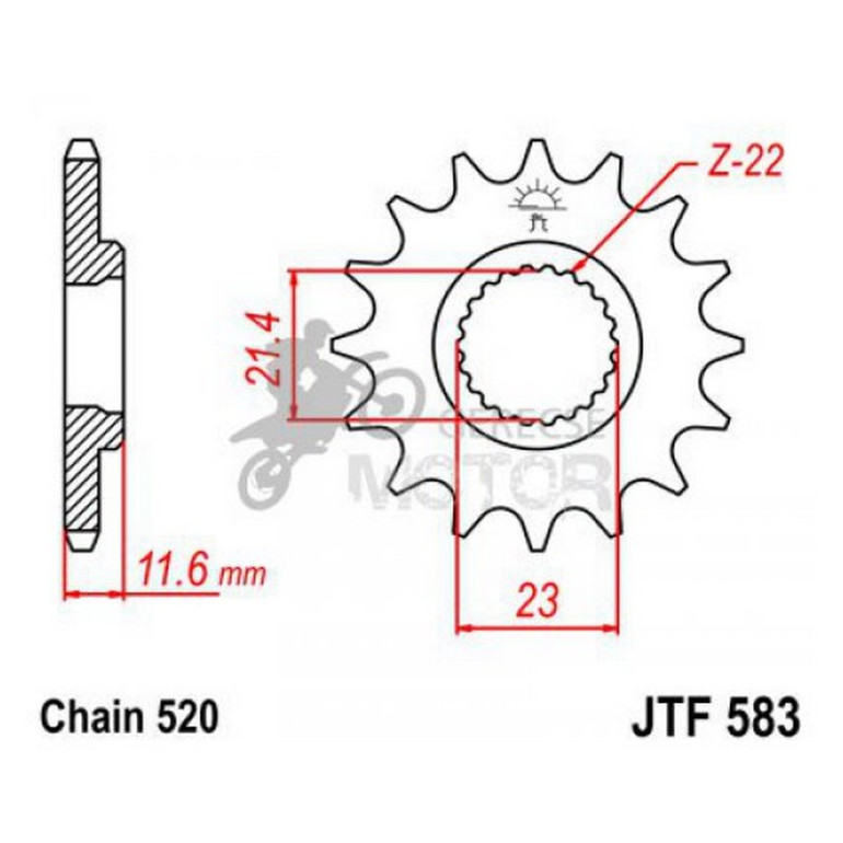 Lánckerék első JTF583