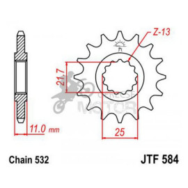 Lánckerék első JTF584