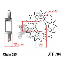 Lánckerék első JTF704