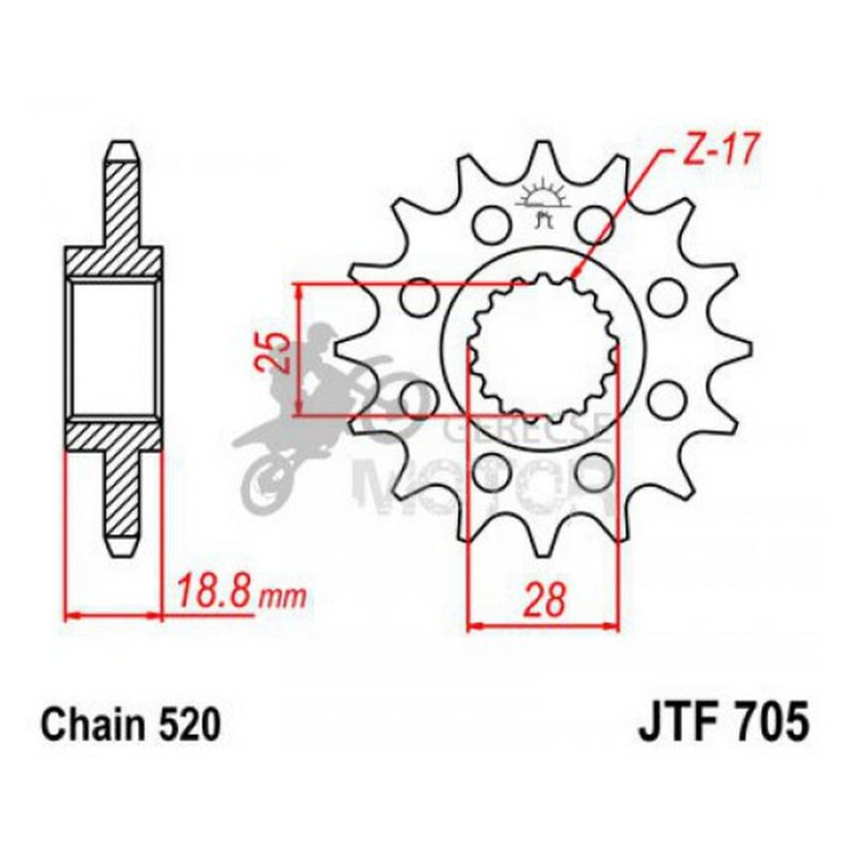Lánckerék első JTF705