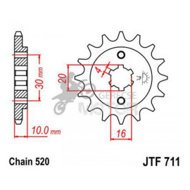 Lánckerék első JTF711