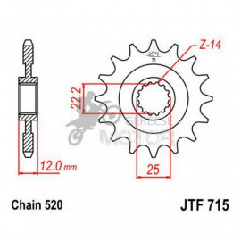 Lánckerék első JTF715