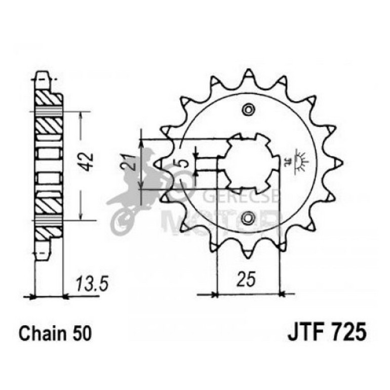 Lánckerék első JTF725