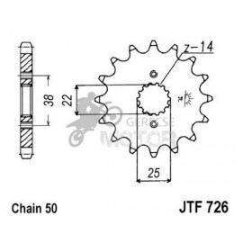 Lánckerék első JTF726