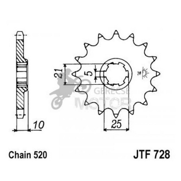 Lánckerék első JTF728