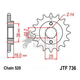 Lánckerék első JTF736